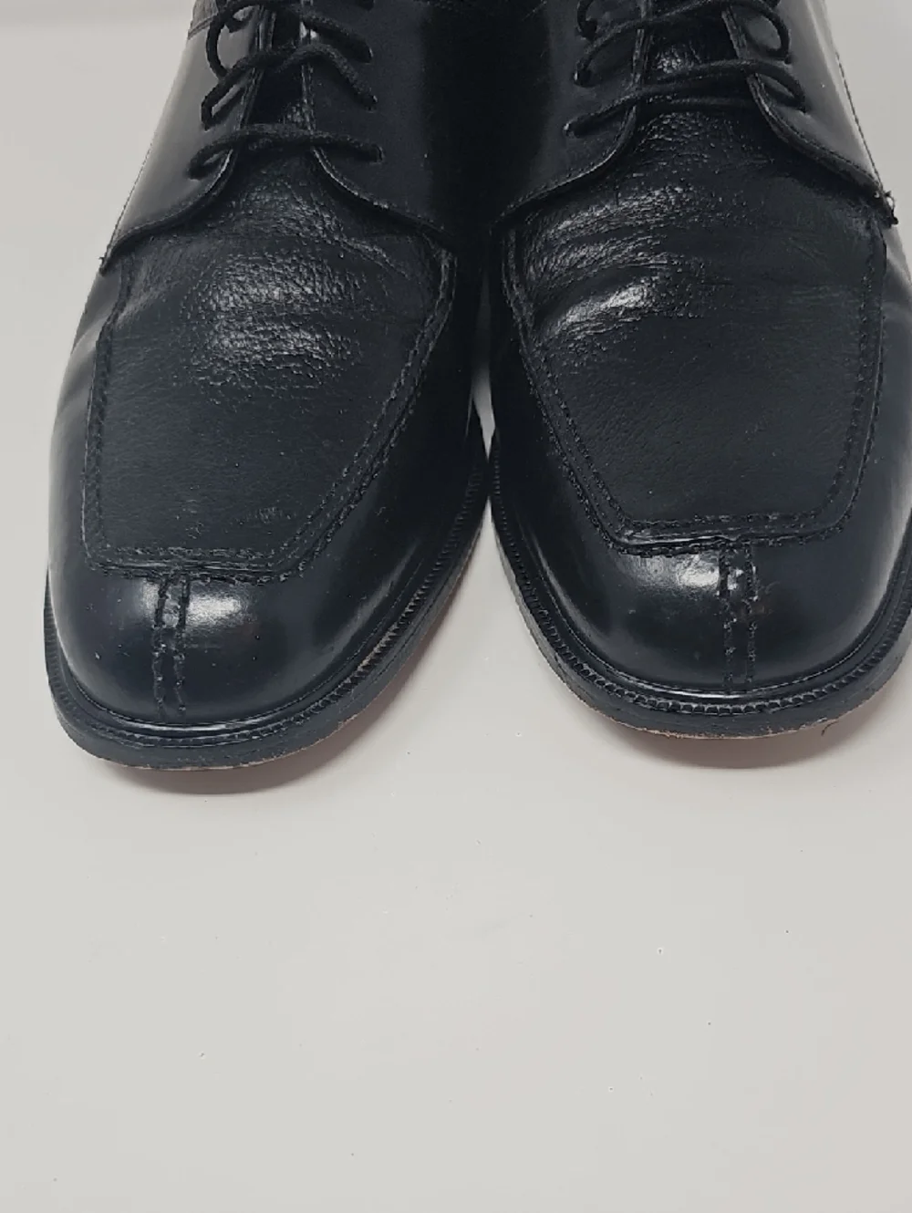 Classic Men's Black Leather Lace-Up Dress Shoes Size 12D